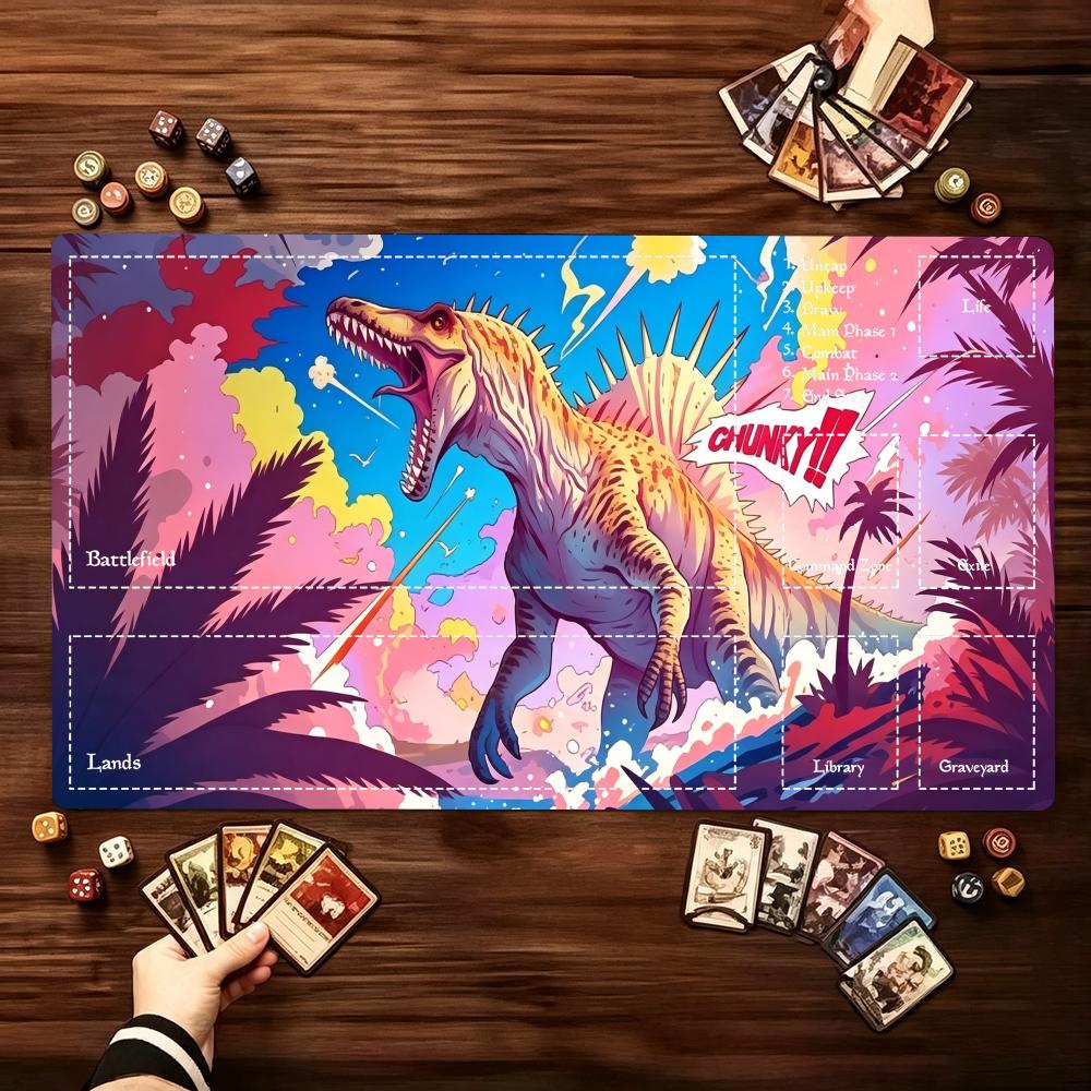 Desk Setup Trading - Vibrant Jurassic Dinosaur Large Extended Game