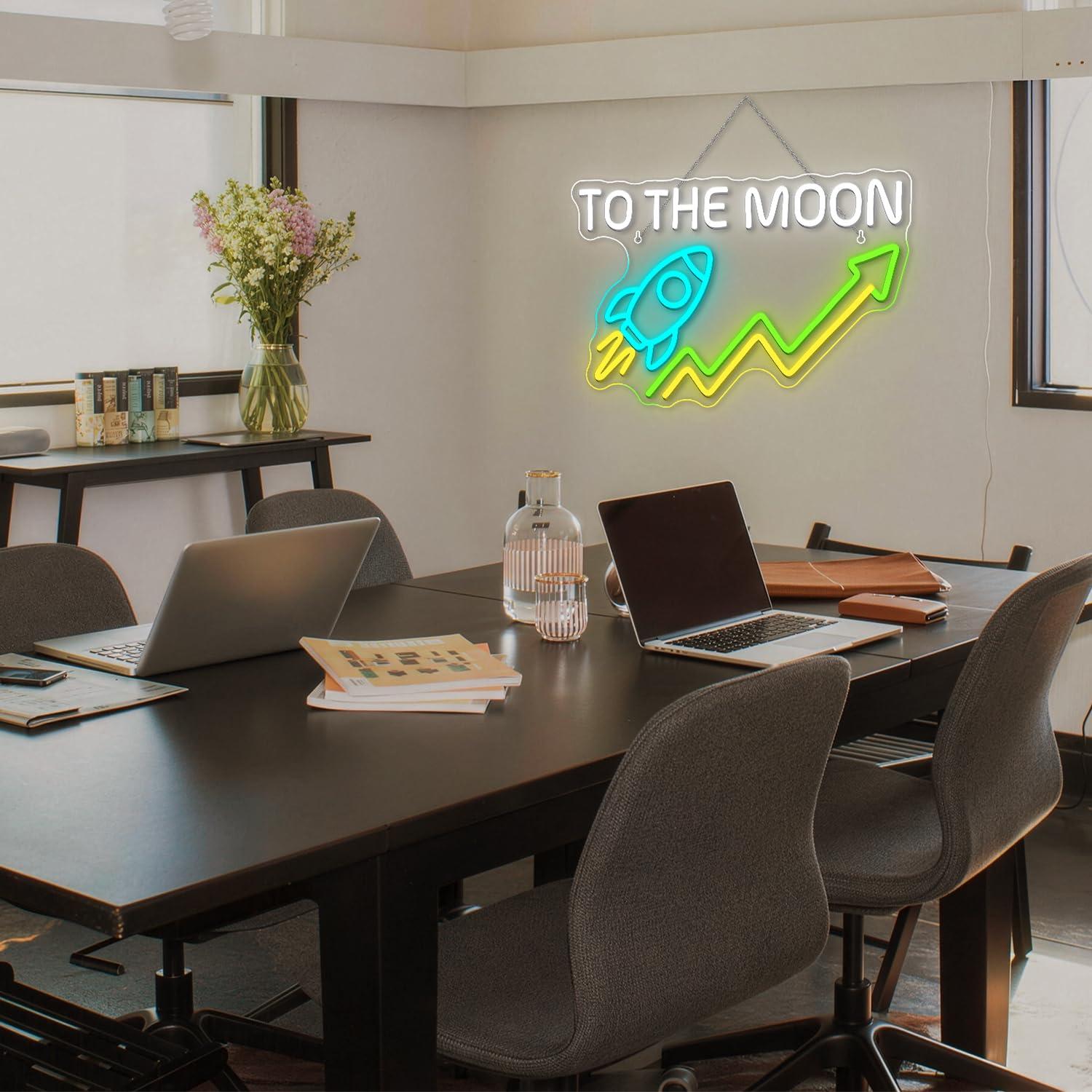 Stock Neon Sign Day Trading Ac - огляд і ціна Desk Setup Trading