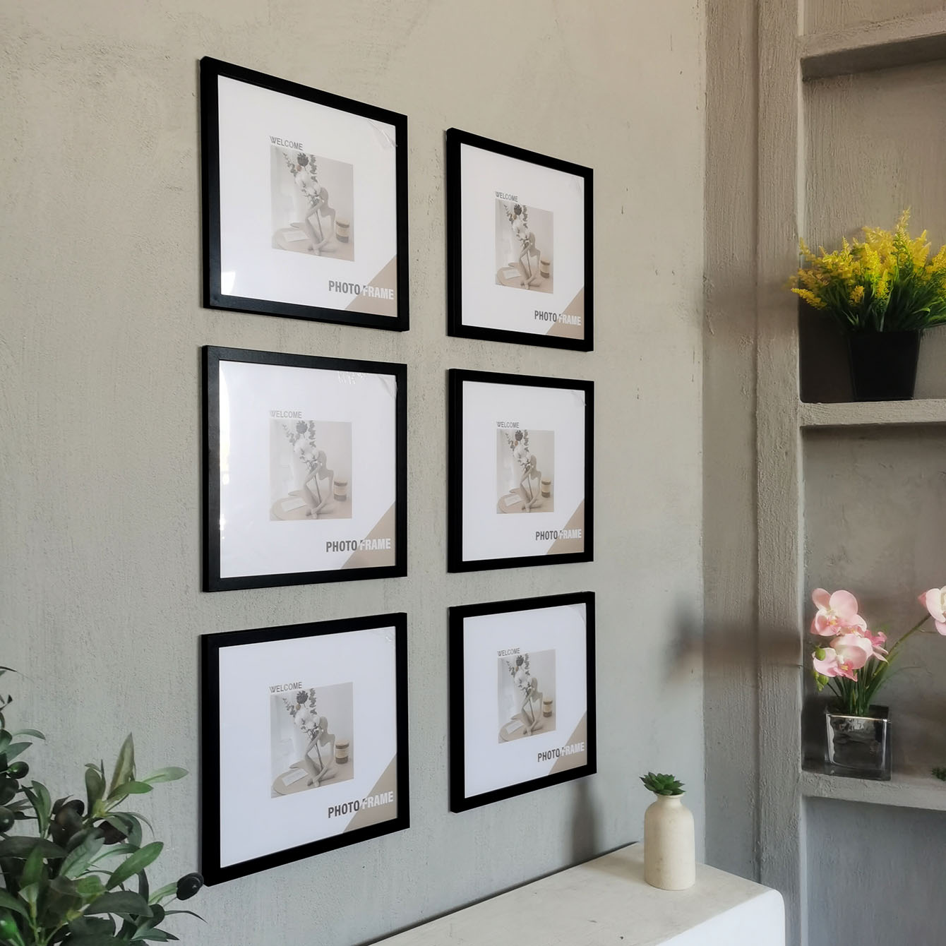 3Pcs Wood Square Photo Frames  - огляд і ціна Desk Setup Photo