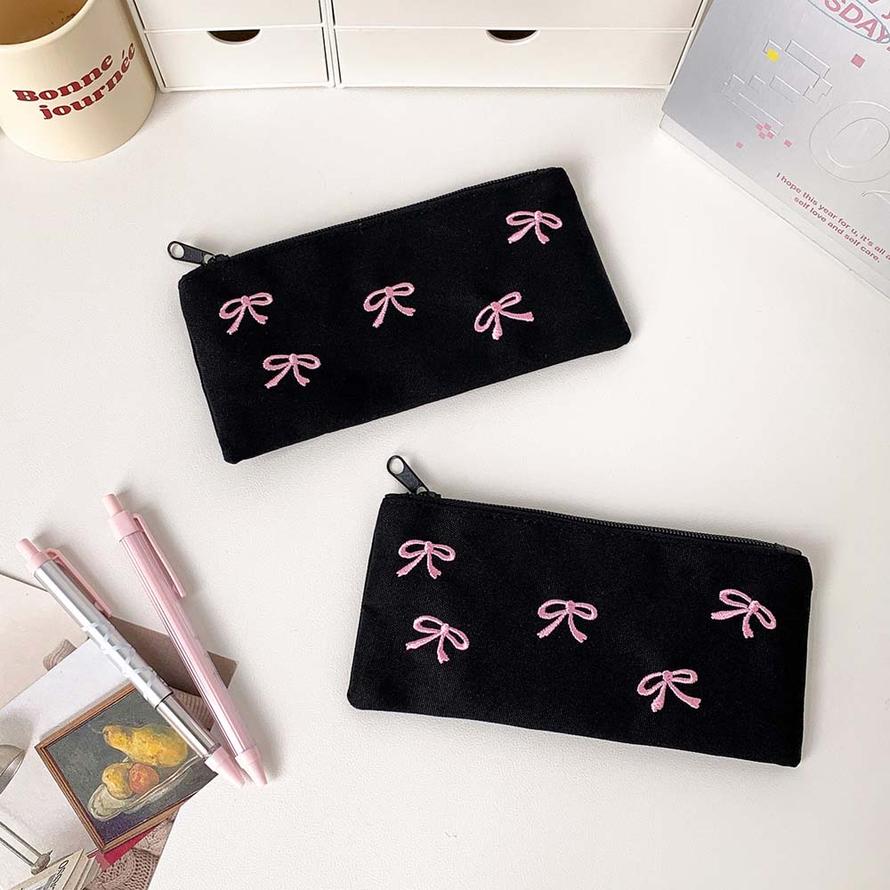 Bowknot Bow Stationery Bag Lar - огляд і ціна Korean Desk Setup