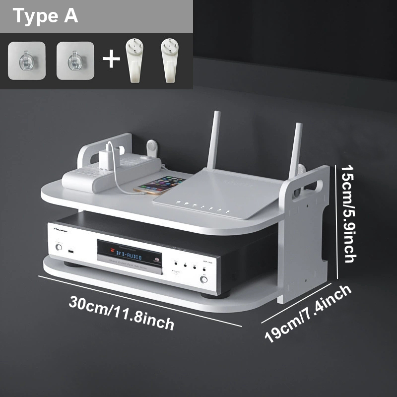 Wall-Mounted Router Cable Orga - огляд і ціна Desk Setup Living Room