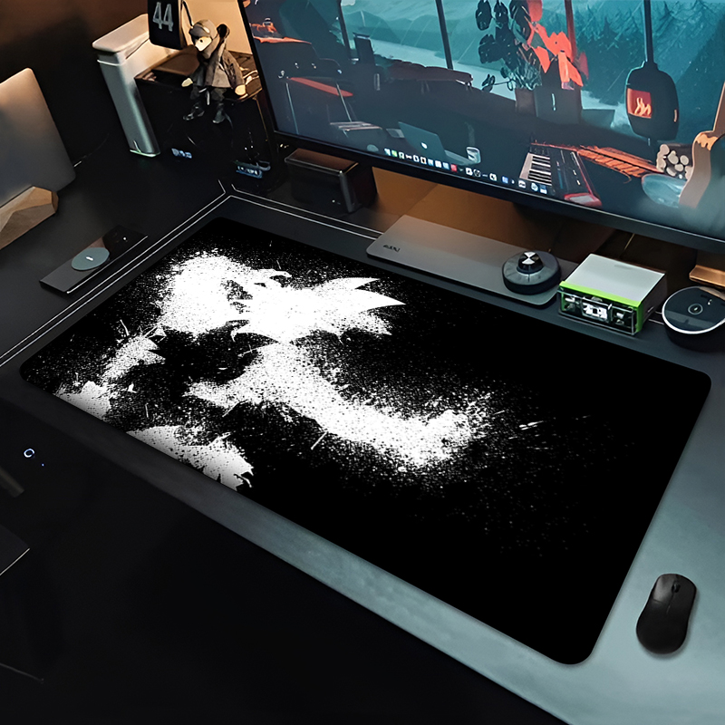 DBZ Black Anime Mouse Pad Drag - огляд і ціна Desk Setup Cozy
