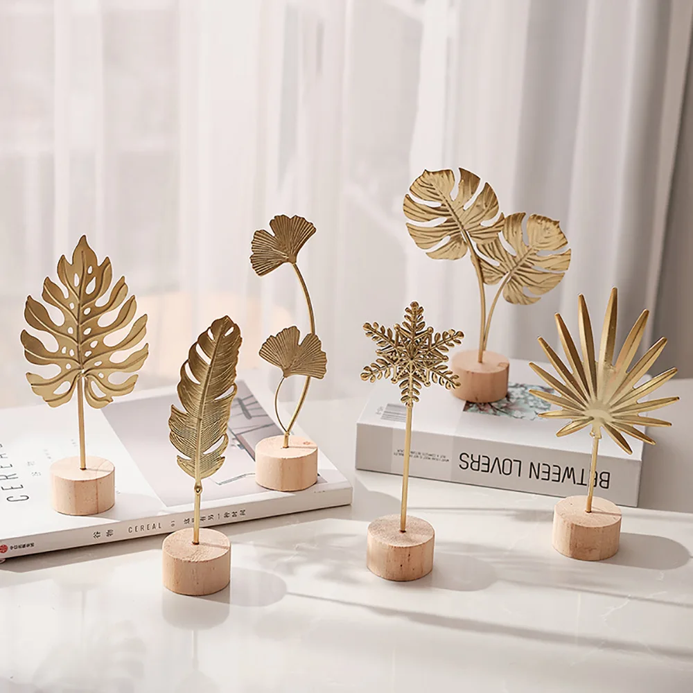 1pcs Golden Ginkgo Leaf Feathe - огляд і ціна Desk Setup Photo