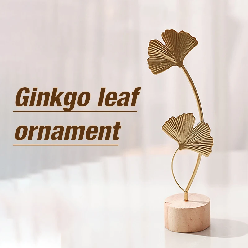 1pcs Golden Ginkgo Leaf Feathe - огляд і ціна Desk Setup Photo