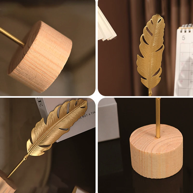 1pcs Golden Ginkgo Leaf Feathe - огляд і ціна Desk Setup Photo