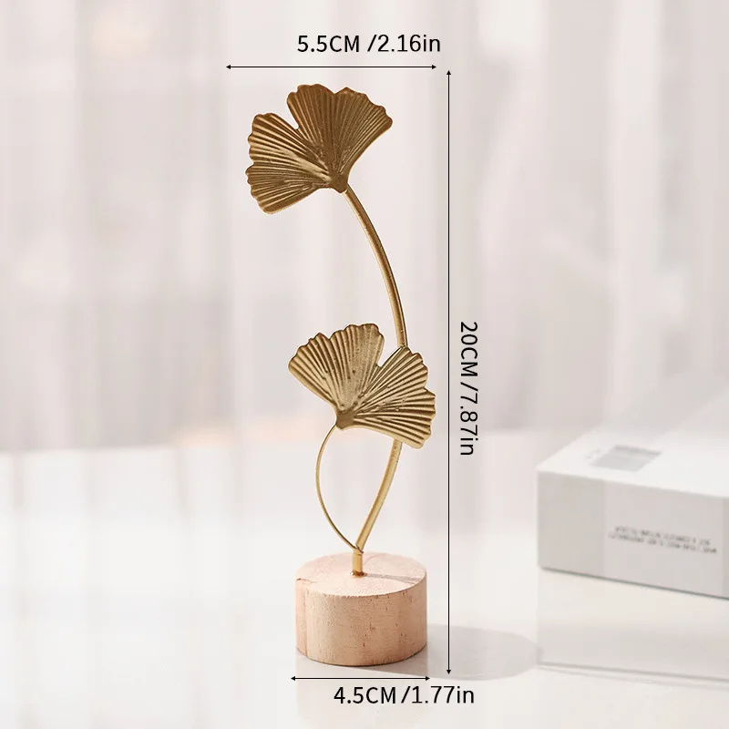 1pcs Golden Ginkgo Leaf Feathe - огляд і ціна Desk Setup Photo