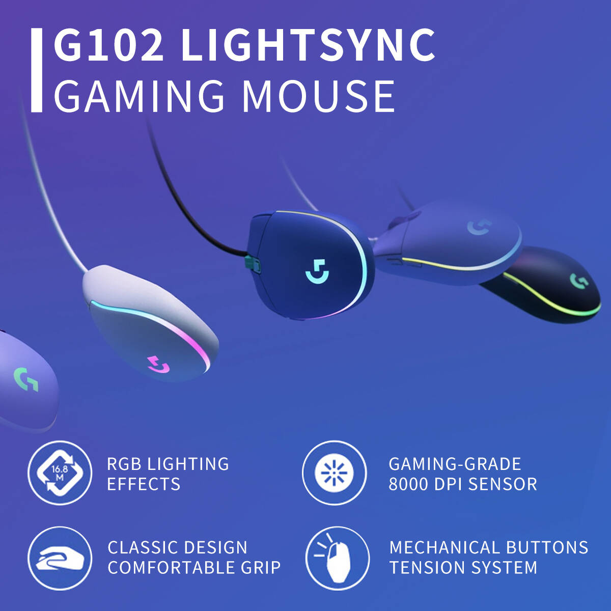 Logitech G203 Mouse, Wired USB - огляд і ціна Logitech Mouse G203