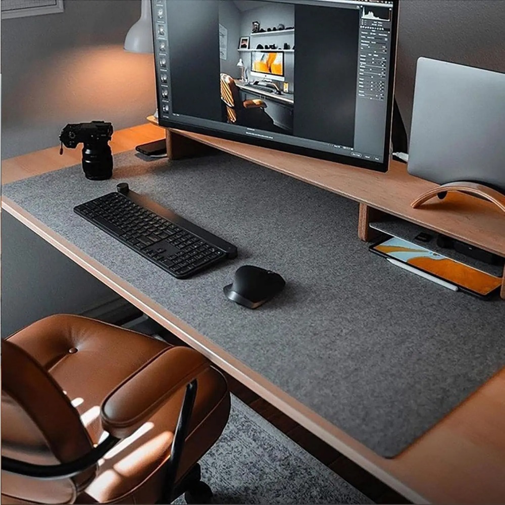 Felt Desk Mat Computer Mat for - огляд і ціна Desk Setup Cozy
