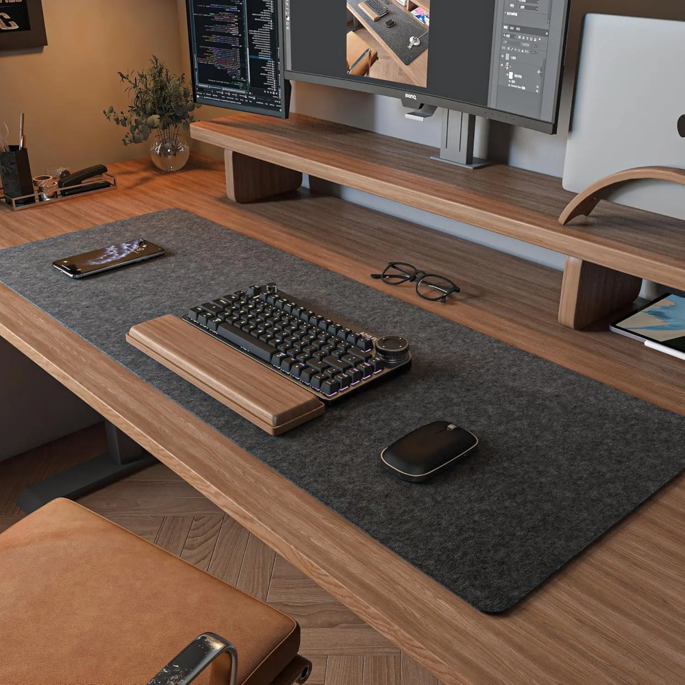 Felt Desk Mat Computer Mat for - огляд і ціна Desk Setup Cozy