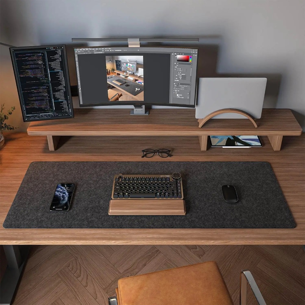 Felt Desk Mat Computer Mat for - огляд і ціна Desk Setup Cozy