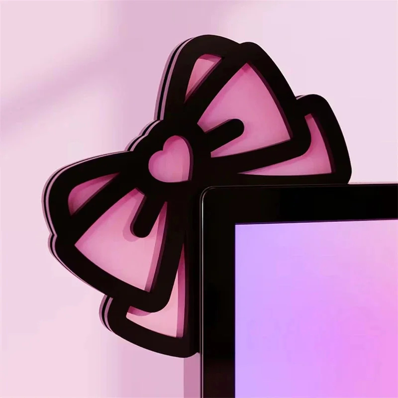 Kawaii Pink Acrylic Bow Monito - огляд і ціна Gaming Setup Desk