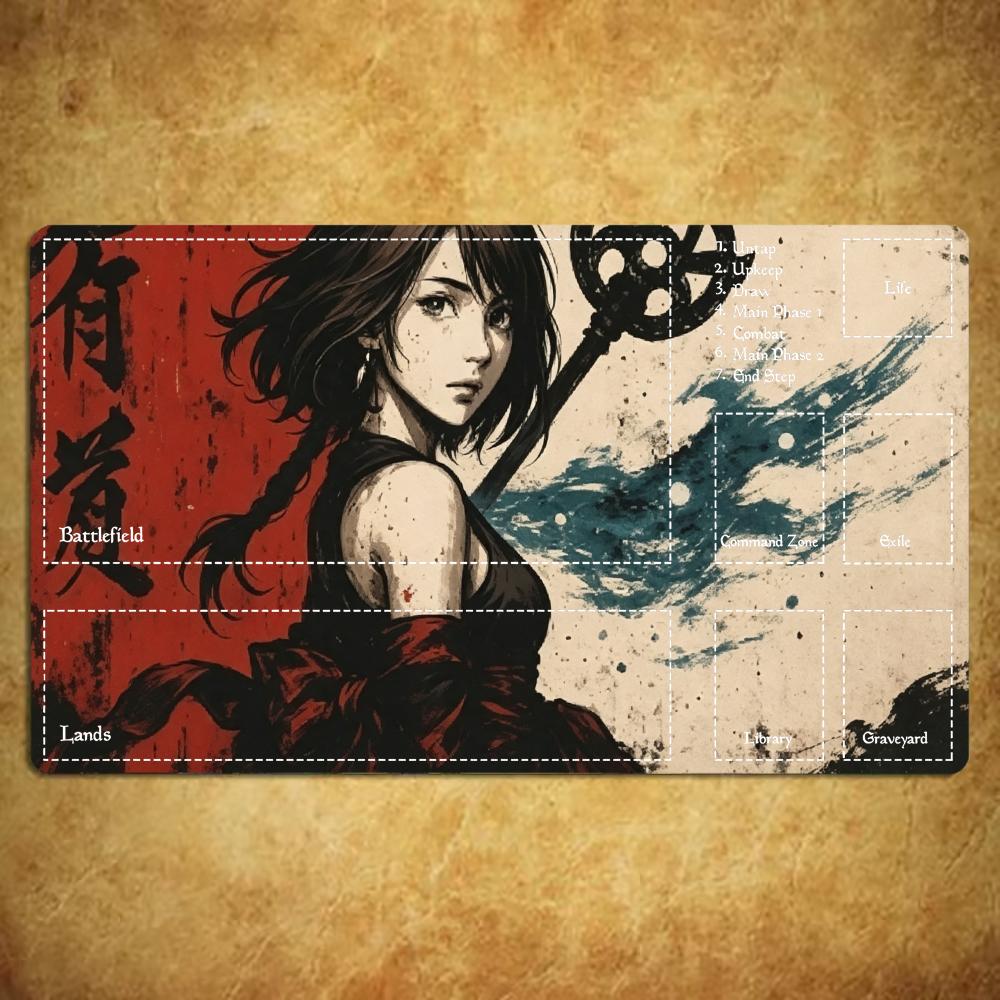 Vintage Ink Samurai AnimeGirl  - огляд і ціна Desk Setup Trading