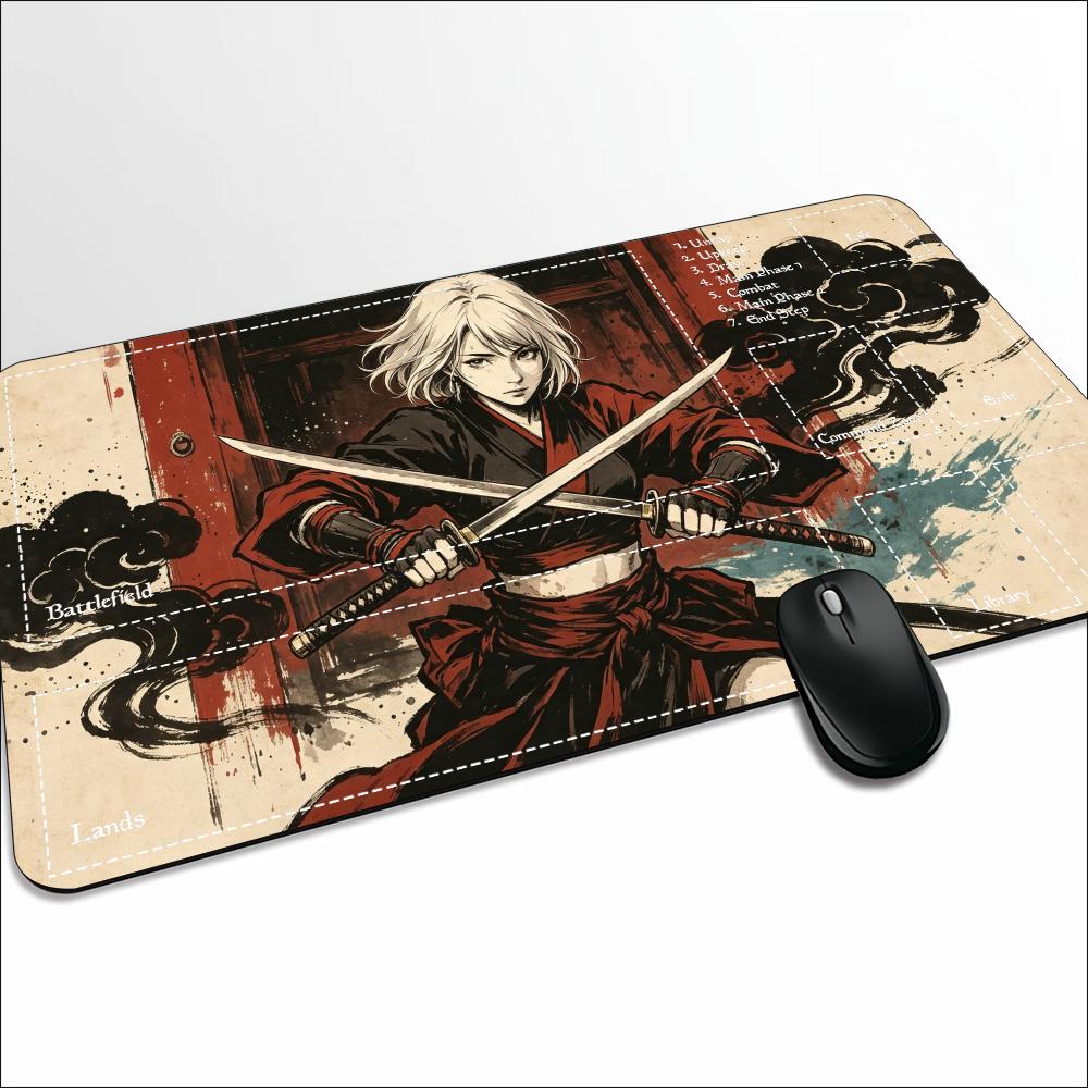 Vintage Ink Samurai AnimeGirl  - огляд і ціна Desk Setup Trading