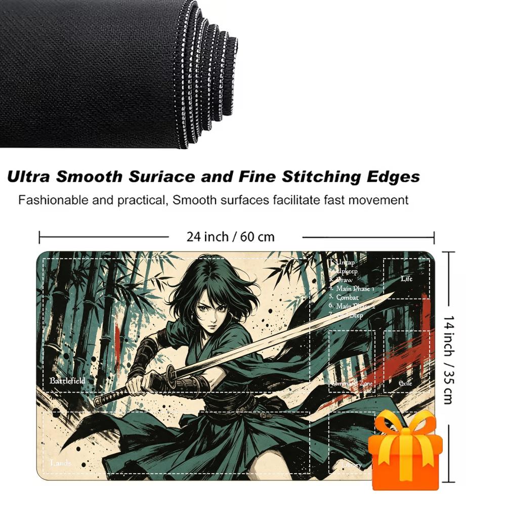 Vintage Ink Samurai AnimeGirl  - огляд і ціна Desk Setup Trading