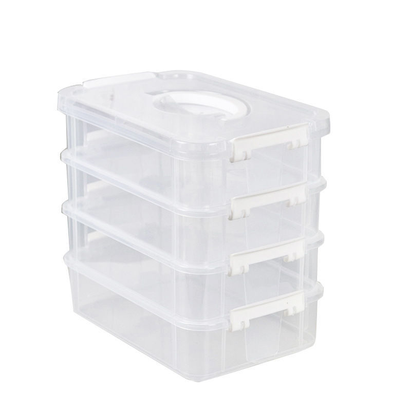 Clear Stackable Storage Box 4  - огляд і ціна Desk Setup Trading