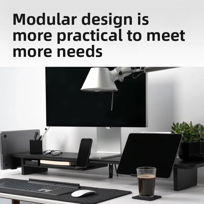 Solid Wood Monitor Riser Stand - огляд і ціна Desk Setup Living Room