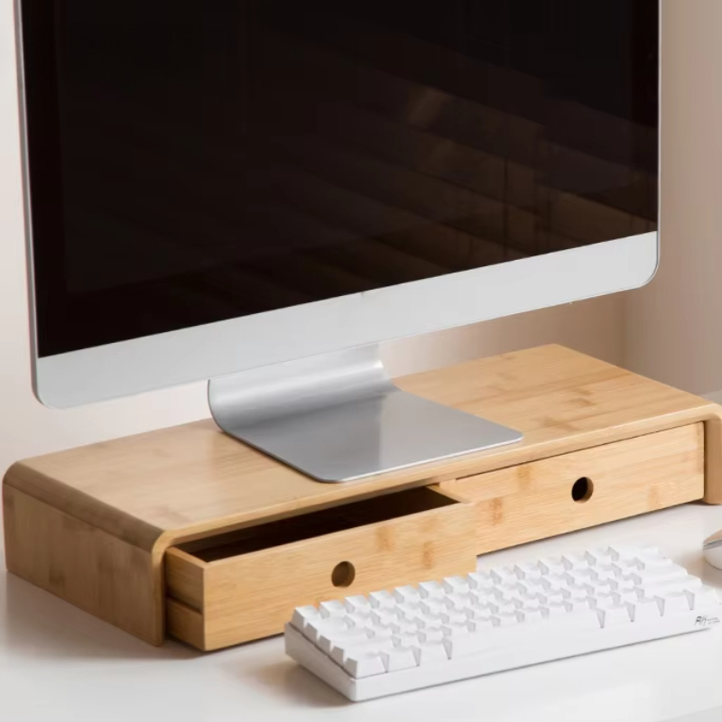 Bamboo Laptop Monitor Riser Ec - огляд і ціна Desk Setup Living Room
