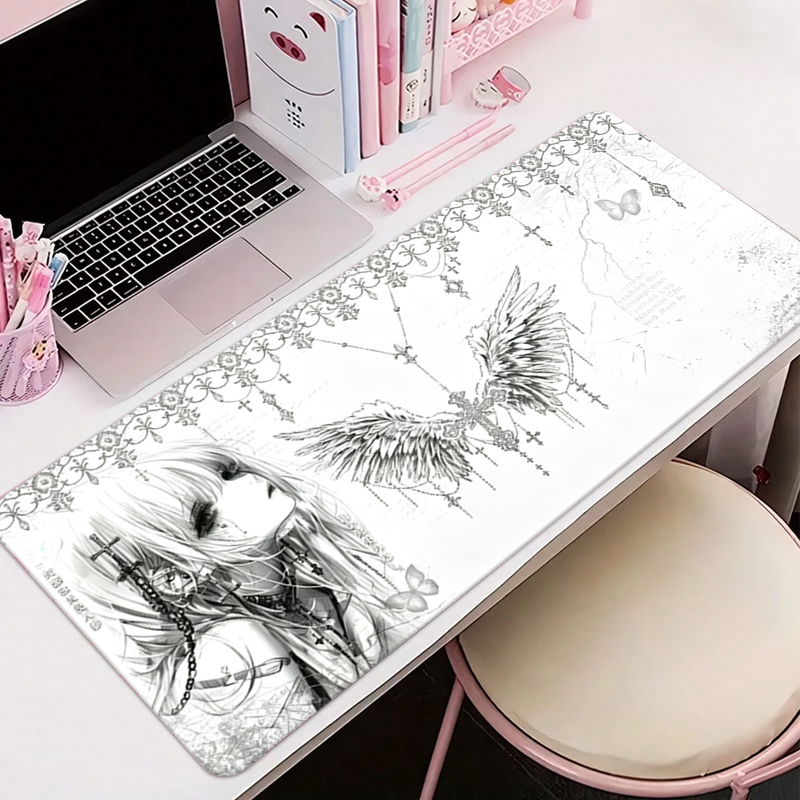 Leather Mousepad Black White A - огляд і ціна Desk Setup Cozy