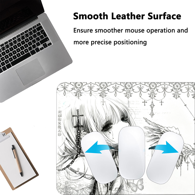 Leather Mousepad Black White A - огляд і ціна Desk Setup Cozy