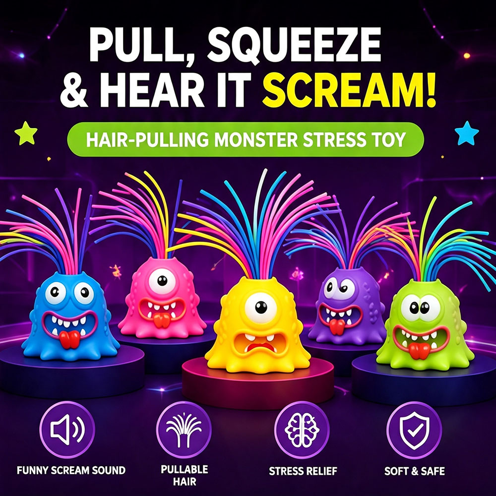 Viral Screaming Monster Hair P - огляд і ціна Desk Setup Gifts