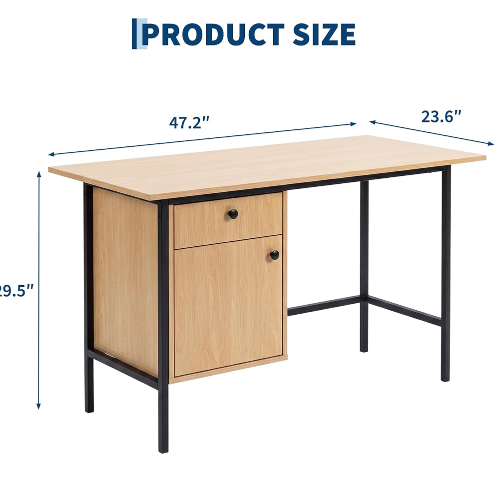 Home Office Computer Desk with - огляд і ціна Desk Setup Oak